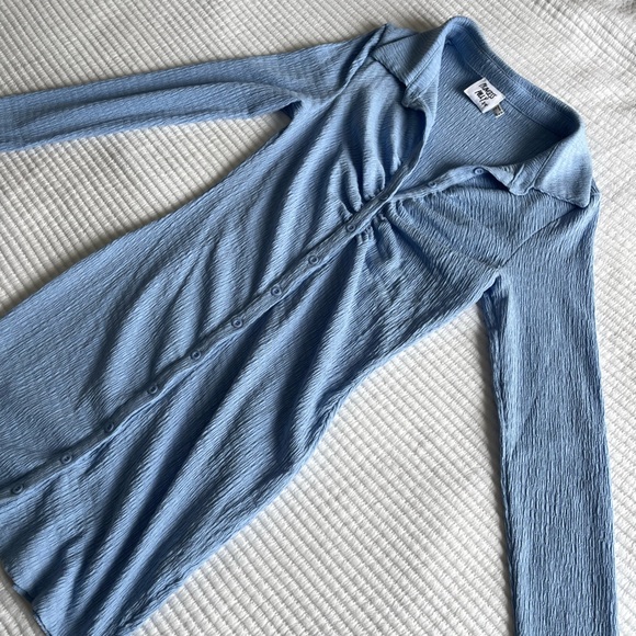 Princess Polly Blue Long Sleeve Mini Dress - Picture 4 of 5